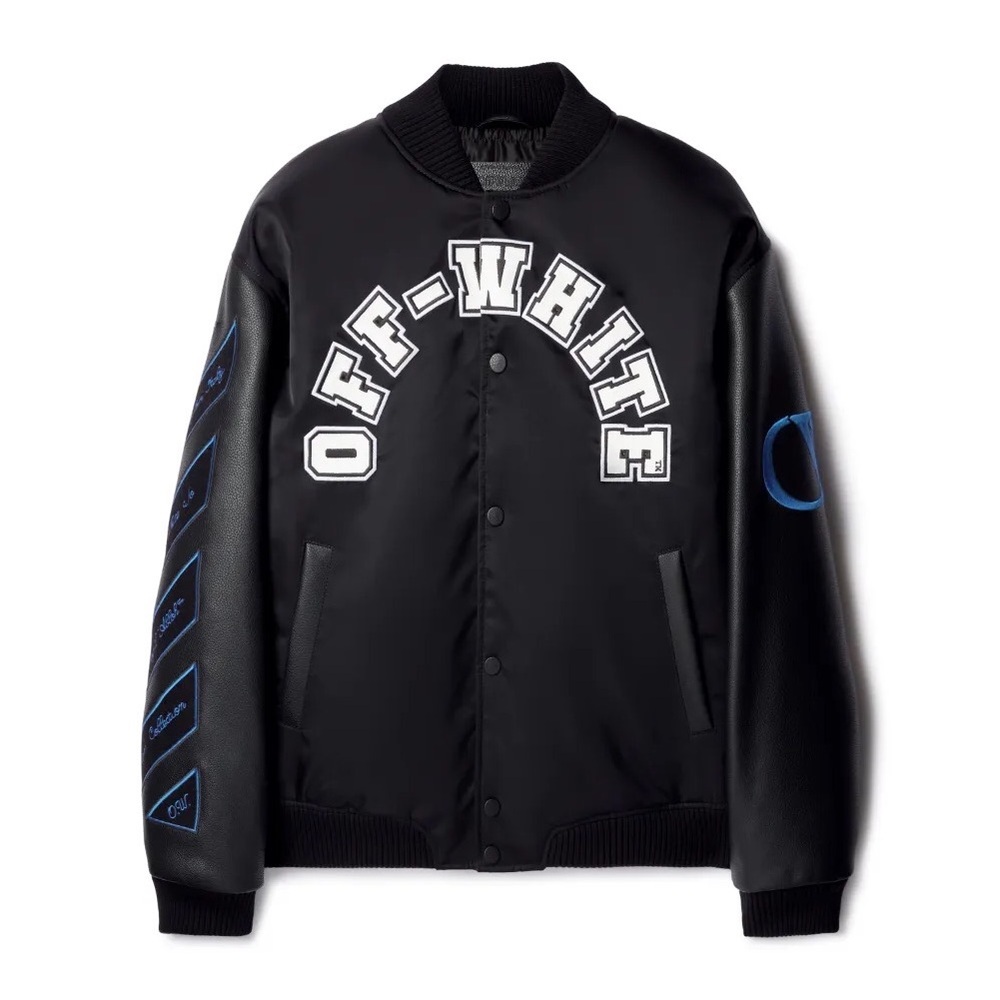 Authentic New Season Off-White Baseball Over varsity jacket